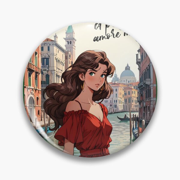 Item preview, Venice Italy Europe  Romance Anime Traveling Girl   Romantic Quote designed and sold by Kawaii-Sky.