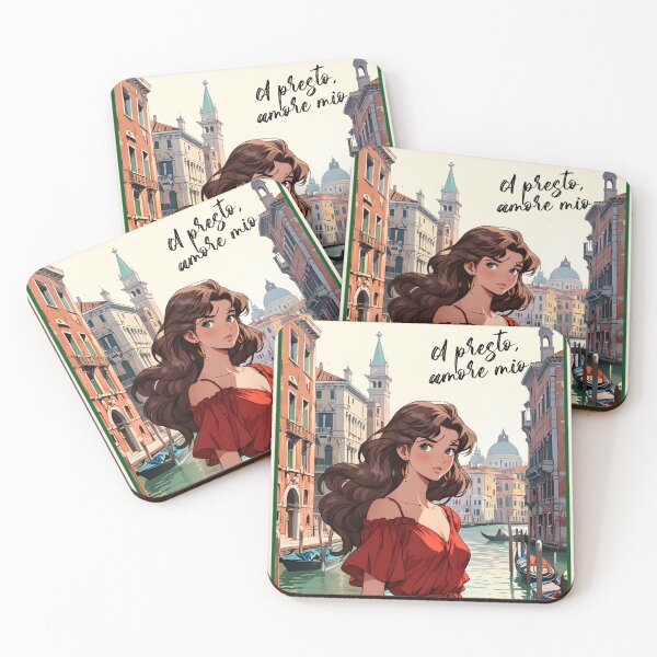 Item preview, Venice Italy Europe  Romance Anime Traveling Girl   Romantic Quote designed and sold by Kawaii-Sky.