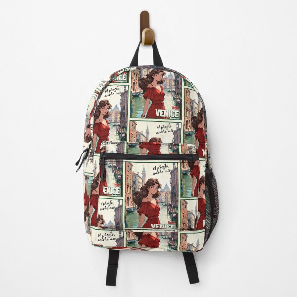 Item preview, Venice Italy Europe Romance Anime Traveling Girl Romantic Quote designed and sold by Kawaii-Sky.