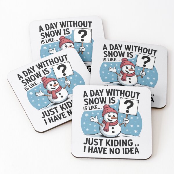 Item preview, A Day Without Snow – Funny Winter Snowman Design designed and sold by Jollys-ArtShop.