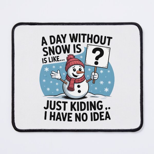 Item preview, A Day Without Snow – Funny Winter Snowman Design designed and sold by Jollys-ArtShop.