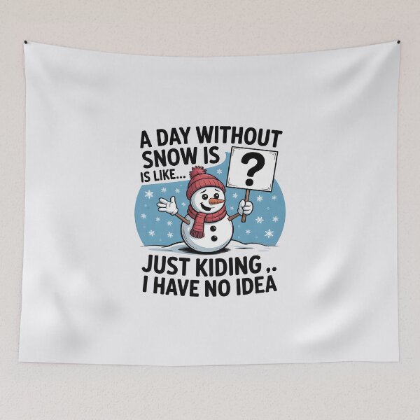 Item preview, A Day Without Snow – Funny Winter Snowman Design designed and sold by Jollys-ArtShop.