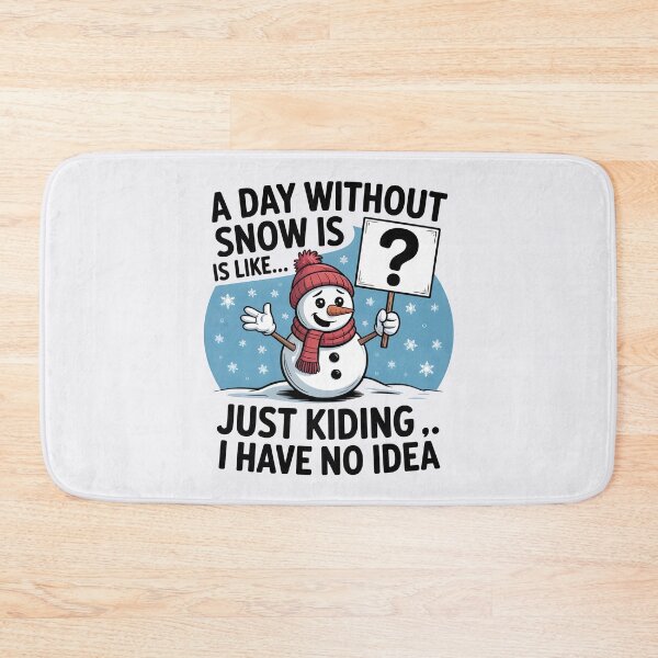 Item preview, A Day Without Snow – Funny Winter Snowman Design designed and sold by Jollys-ArtShop.