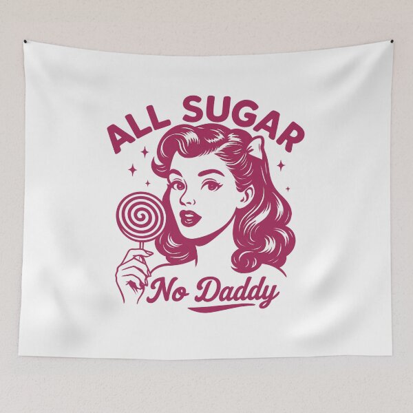 Item preview, Vintage Pin Up Graphic Tote Bag - All Sugar No Daddy Funny designed and sold by KimmiesColors.