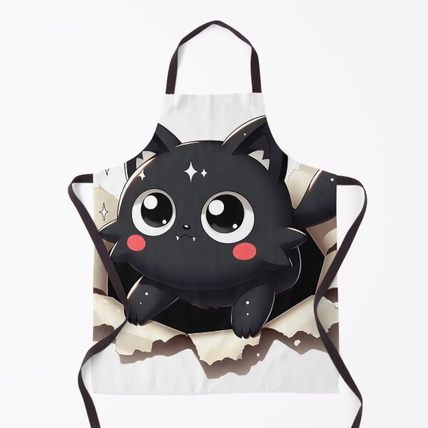 Item preview, Cute Black Kitten Breaking Through Paper – Kawaii Cat Design designed and sold by JokesterTV777.