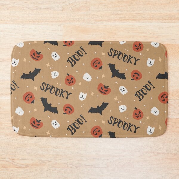 Item preview, Rustic Spooky Halloween Pumpkins Ghosts Bats – Terracotta Orange designed and sold by carlyxdesigns.