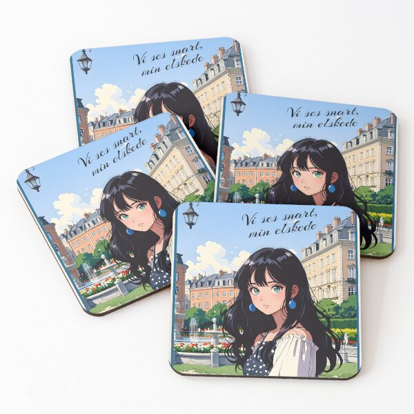 Item preview, Copenhagen Denmark Europe  Romance Anime Traveling Girl Romantic Quote designed and sold by Kawaii-Sky.