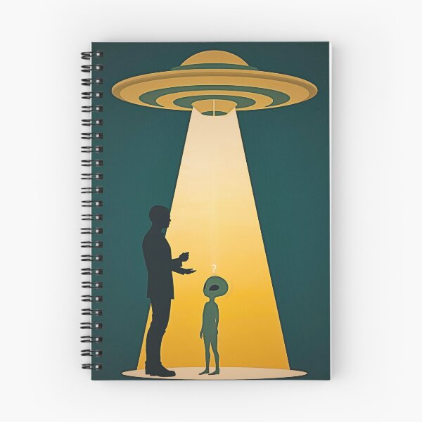 Item preview, Close Encounter – Human & Grey Alien designed and sold by OrbitTrend.