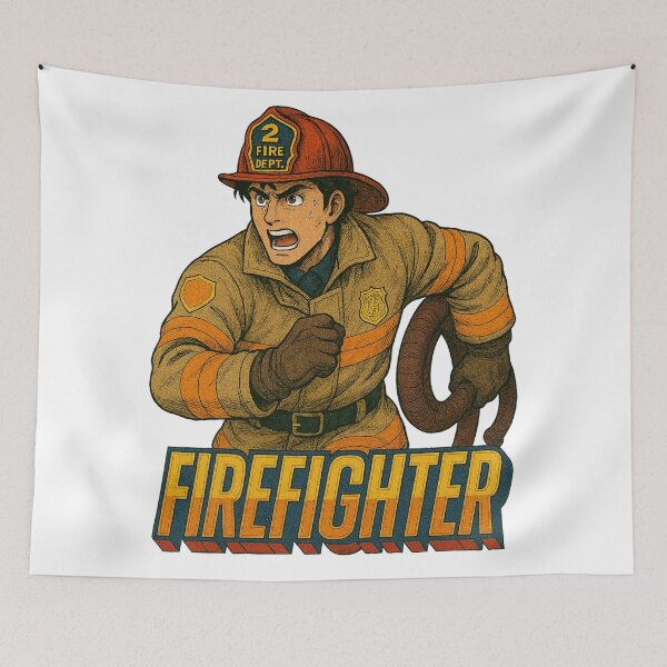 Item preview, Action Hero Firefighter designed and sold by JonelleTshirts.