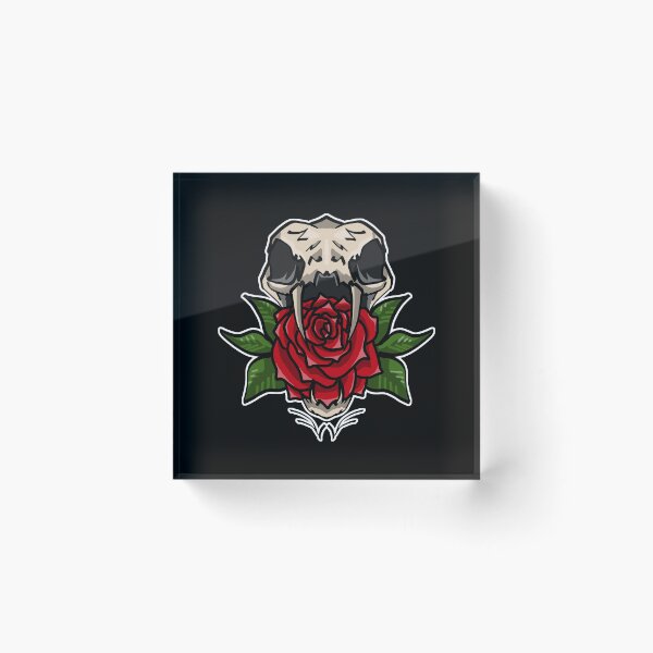Item preview, Snake Skull With Rose designed and sold by Not So Tall.