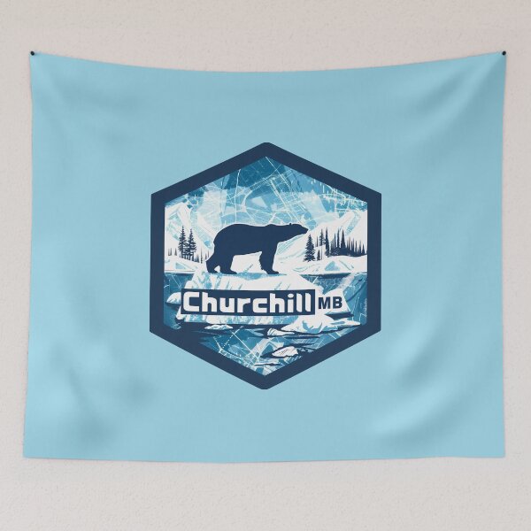 Item preview, Churchill Manitoba Polar Bear Badge Arctic Ice Wilderness, Churchill MB Canada Souvenir designed and sold by meganohm.
