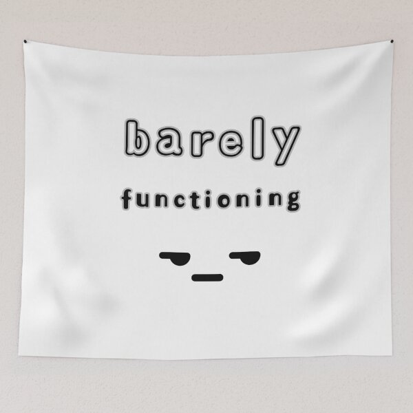 Item preview, Barely Functioning – Cute Tired Minimal Face Design designed and sold by mintmono-studio.