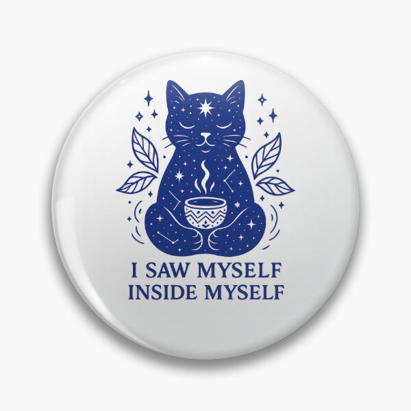 Item preview, Cosmic Meditative Cat / Gato Cósmico — “I Saw Myself Inside Myself” designed and sold by bysilvaart.