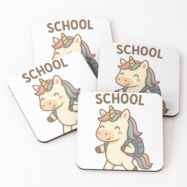 Item preview, Ready for School Unicorn with Backpack designed and sold by Digital-Chicken.