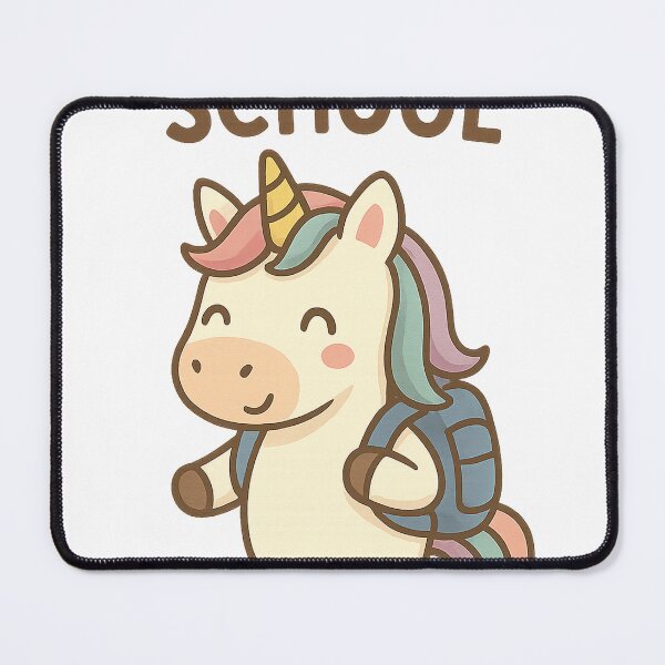 Item preview, Ready for School Unicorn with Backpack designed and sold by Digital-Chicken.