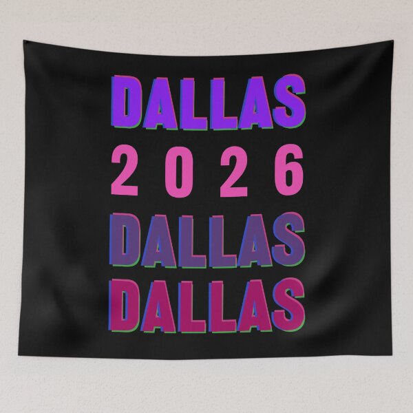 Item preview, Dallas 2026 Layered Typography Big D Texas Design designed and sold by cabana.space.