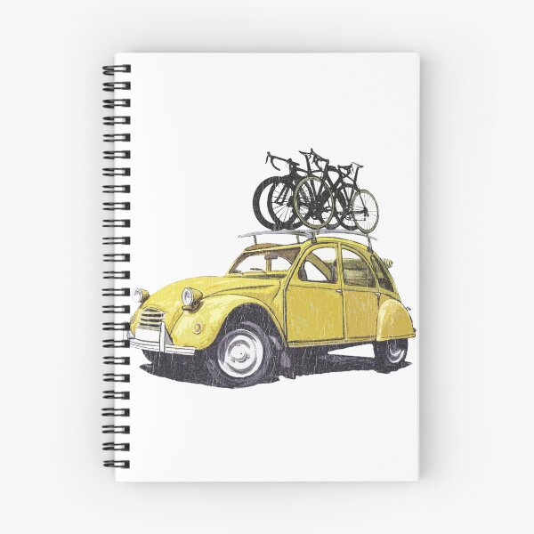 Item preview, Citroën 2CV with Road Bikes – Tour de France Inspired Retro Car Illustration designed and sold by collectees1.