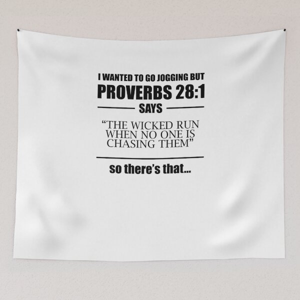 Item preview, I Wanted To Go Jogging But Proverbs 28:1 V6 designed and sold by TeeTimeGuys.