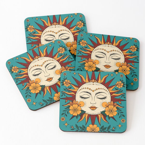 Item preview, Ornamental Boho Sun with Floral Elements – Vibrant Botanical Tattoo Art designed and sold by  Ojo de Lilith.