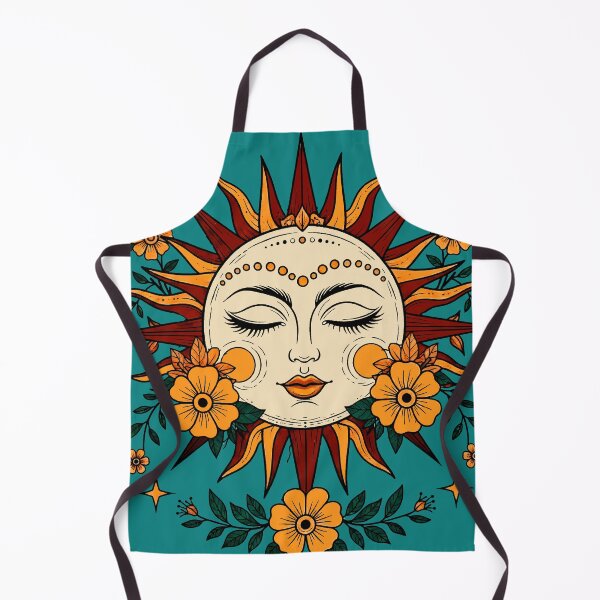 Item preview, Ornamental Boho Sun with Floral Elements – Vibrant Botanical Tattoo Art designed and sold by Ojo de Lilith.