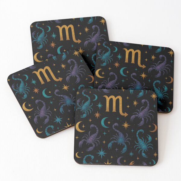 Item preview, Scorpio – Cosmic Zodiac Scorpion Seamless Pattern designed and sold by LumenWhirl.