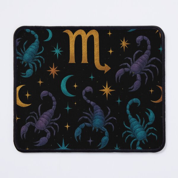 Item preview, Scorpio – Cosmic Zodiac Scorpion Seamless Pattern designed and sold by LumenWhirl.