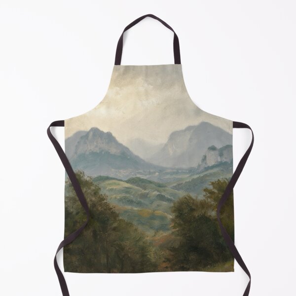 Item preview, Misty French Mountains – Vintage Landscape Painting designed and sold by CARRAANN.