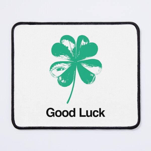 Item preview, Good Luck in Green and Black on White designed and sold by Type, Wine, etc..