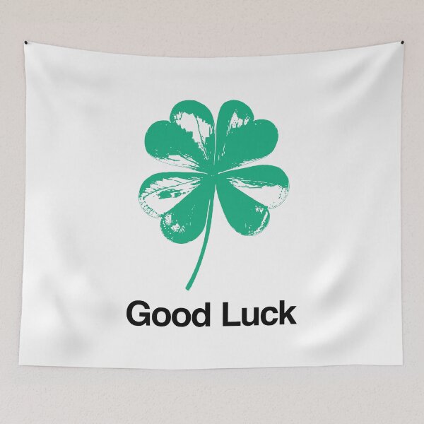 Item preview, Good Luck in Green and Black on White designed and sold by Type, Wine, etc..