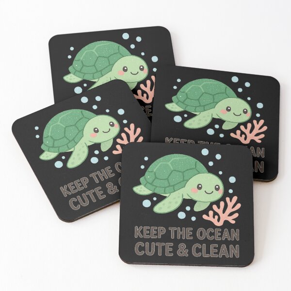 Item preview, Kawaii Sea Turtle with Coral – Cute Ocean Conservation Design designed and sold by Dream Machine.