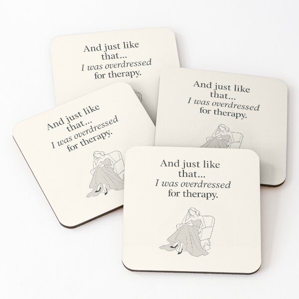 Item preview, And Just Like That…I was overdressed for therapy. | Deadpan Humor Minimalist Wall Art designed and sold by AptSEVENTY3.
