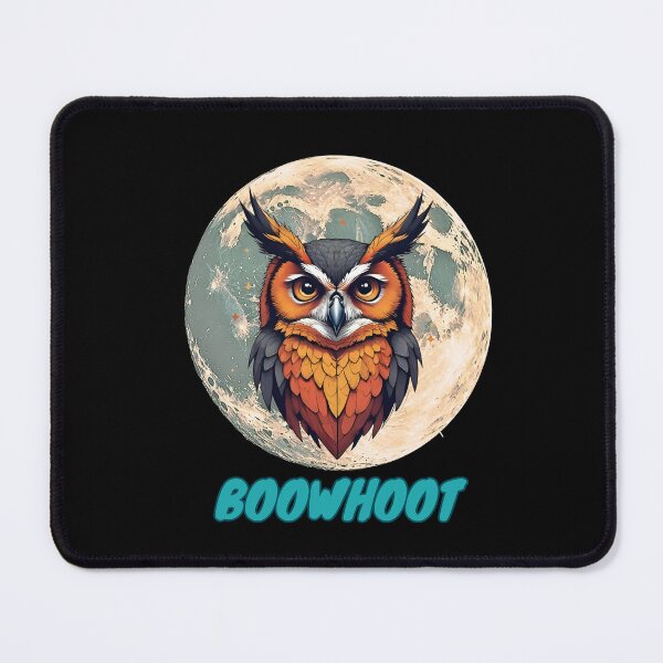Item preview, Owl in Front of the Moon. Tagline Boo Whoot designed and sold by WildPawPrint.