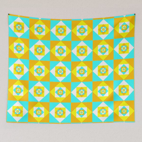 Item preview, Geometric Quilt: Day/Beach/Summer designed and sold by SarahJosArt.