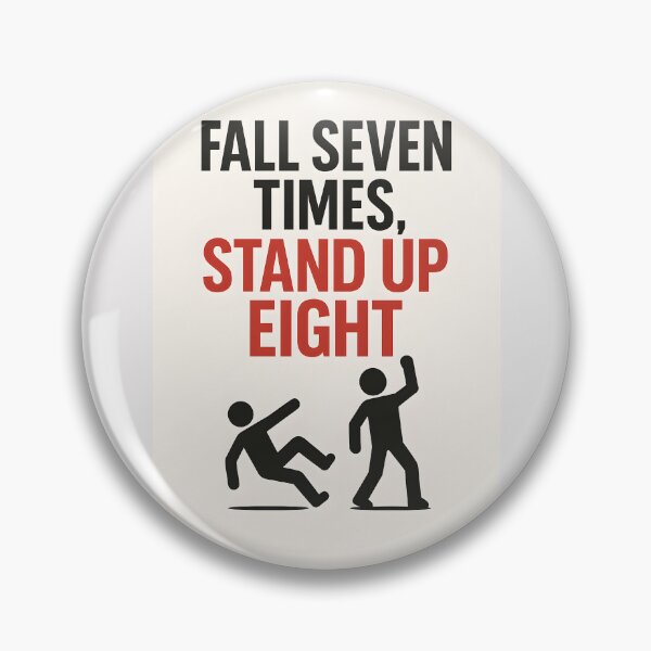 Item preview, Fall Seven Times Stand Up Eight - Minimalist Motivational Quote Poster – SoberSips designed and sold by SoberSips.