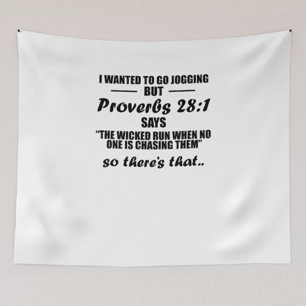 Item preview, I Wanted To Go Jogging But Proverbs 28:1 V7 designed and sold by TeeTimeGuys.