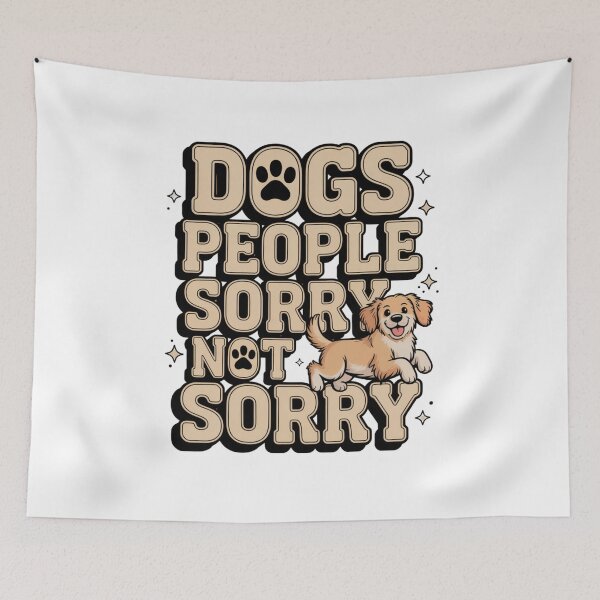 Item preview, Dogs Over People Sorry Not Sorry Funny Dog Lover T-Shirt designed and sold by podlook.