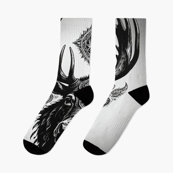 Item preview, Artistic  Alaska/Yukon moose  tattoo  designed and sold by Helios Be. Lavsh.