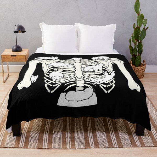 Item preview, White Kittens Inside Rib Cage Skeleton – Creepy Cute Funny designed and sold by chillaxcats.
