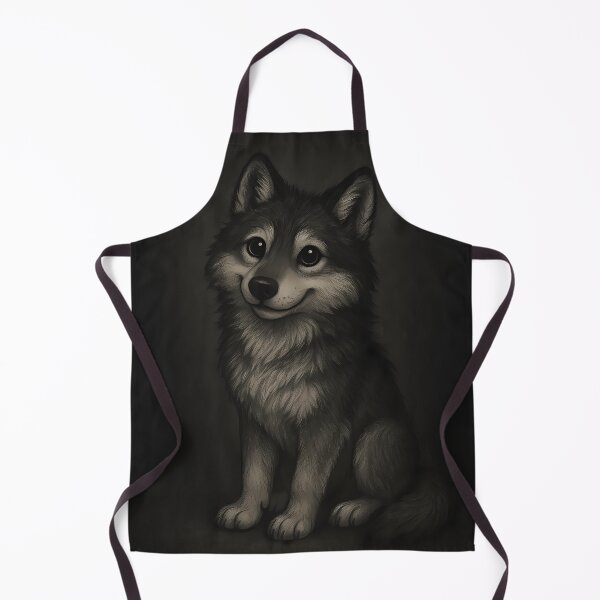 Item preview, Cute wolf against a dark background designed and sold by Schattenbau.