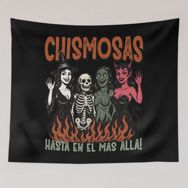 Item preview, Chismosas Hasta en el Más Allá – Funny Spooky Design designed and sold by Socami.