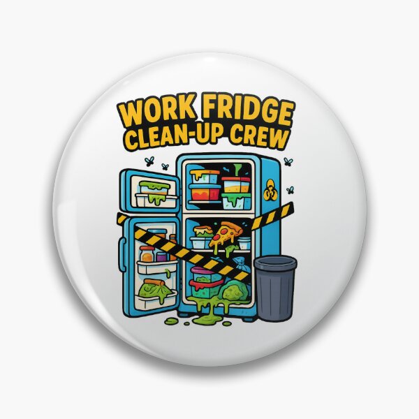 Item preview, Work Fridge Clean-Up Crew – Cartoon Hazard Edition designed and sold by Taberland.