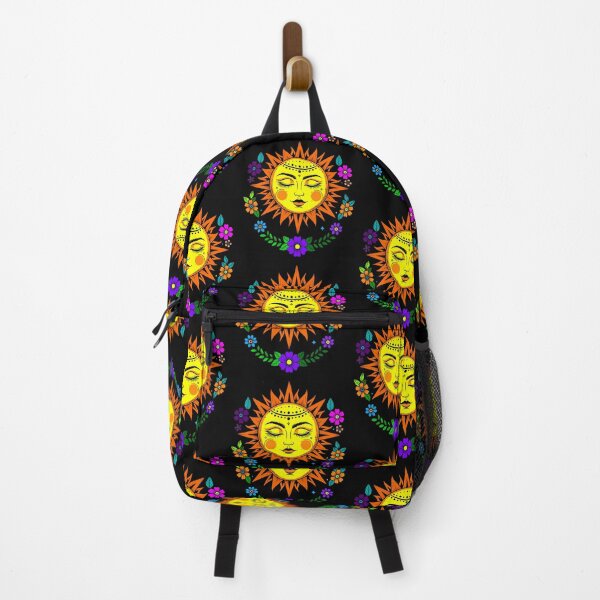 Item preview, Ornamental Boho Sun with Floral Elements – Vibrant Botanical Tattoo Art designed and sold by Ojo de Lilith.