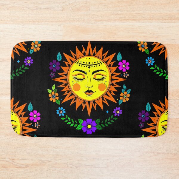 Item preview, Ornamental Boho Sun with Floral Elements – Vibrant Botanical Tattoo Art designed and sold by  Ojo de Lilith.