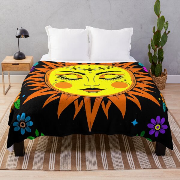 Item preview, Ornamental Boho Sun with Floral Elements – Vibrant Botanical Tattoo Art designed and sold by Ojo de Lilith.