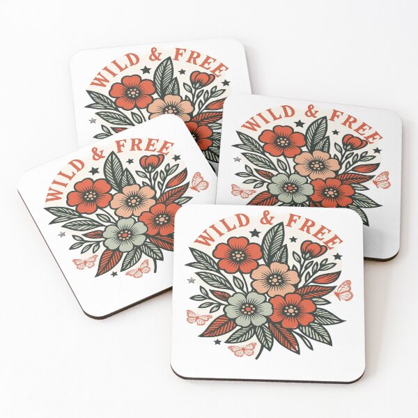 Item preview, Wild & Free Retro Floral Illustration  designed and sold by Agrawal Fashion .