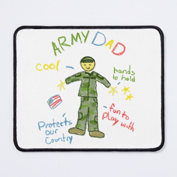 Item preview, Anatomy of an Army Dad Stick figure drawing-wt designed and sold by love-sammie.
