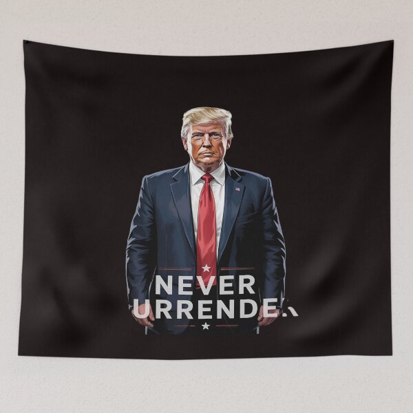 Item preview, Never Surrender Trump Mug Shot 2024 President American Flag designed and sold by sheenmi.