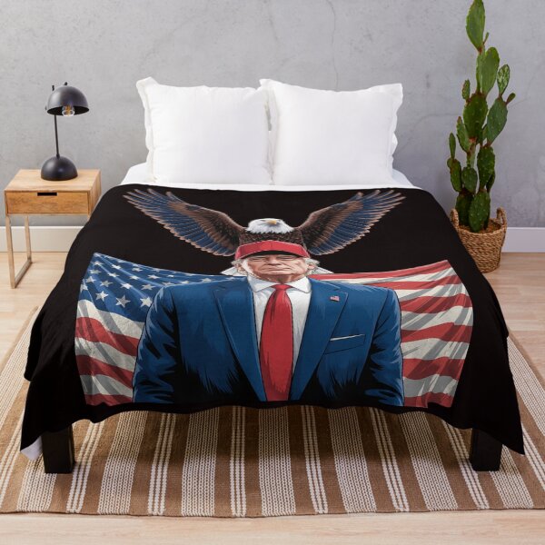 Item preview, Patriotic Trump Riding Bald Eagle American Pride July 4th designed and sold by sheenmi.