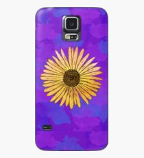 Sonnenblume Doodle (Hintergrund) Hülle & Klebefolie für Samsung Galaxy