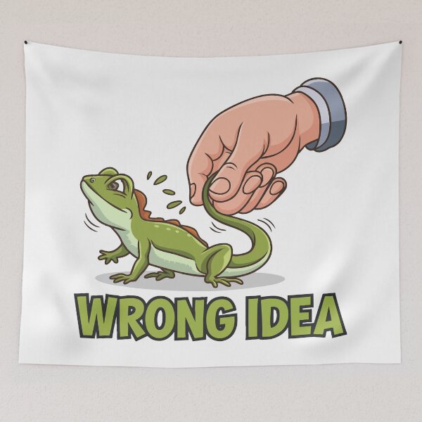 Item preview, lizard meme wrong idea designed and sold by Uglyandcute.
